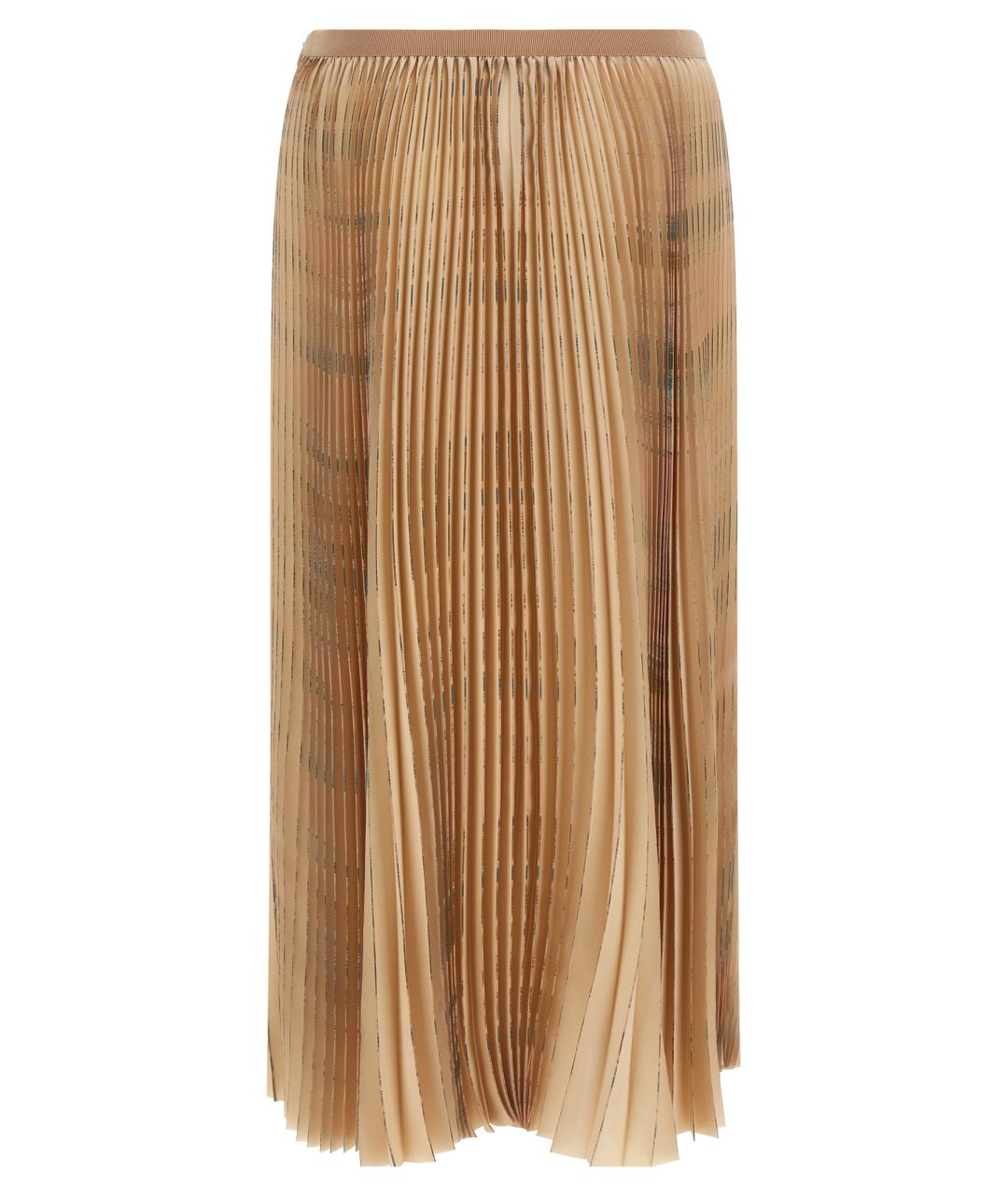 FABIANA FILIPPI Бежевая полиэстеровая юбка миди, фото 2