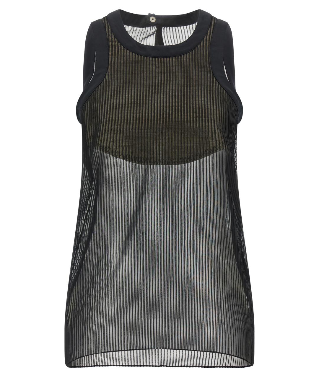 SACAI Черная полиэстеровая майка, фото 1