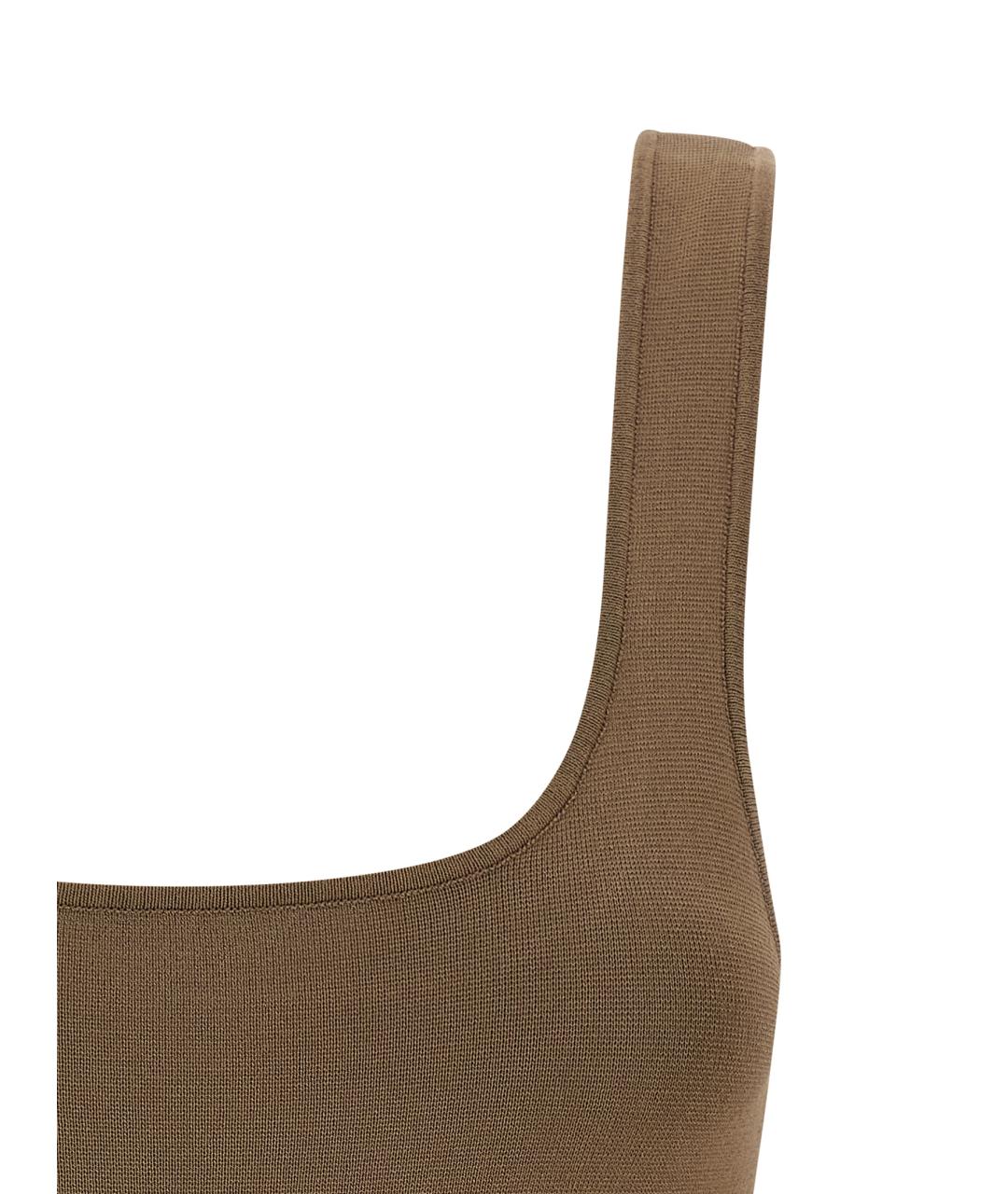 entire studios Коричневая вискозная майка, фото 3