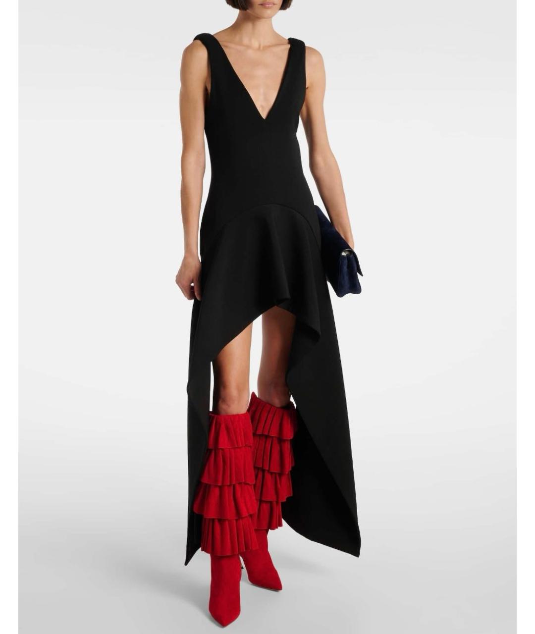 MANOLO BLAHNIK Красные замшевые сапоги, фото 8