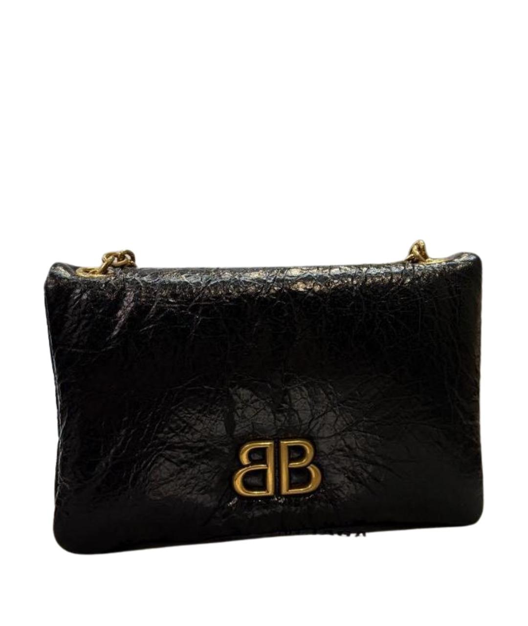 BALENCIAGA Черная кожаная сумка через плечо, фото 1