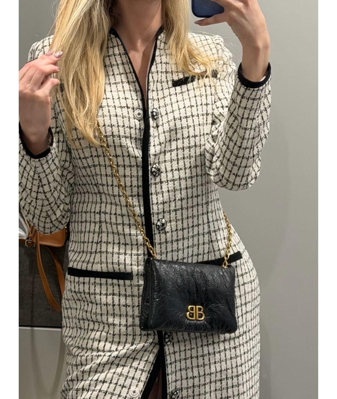 BALENCIAGA Черная кожаная сумка через плечо, фото 6