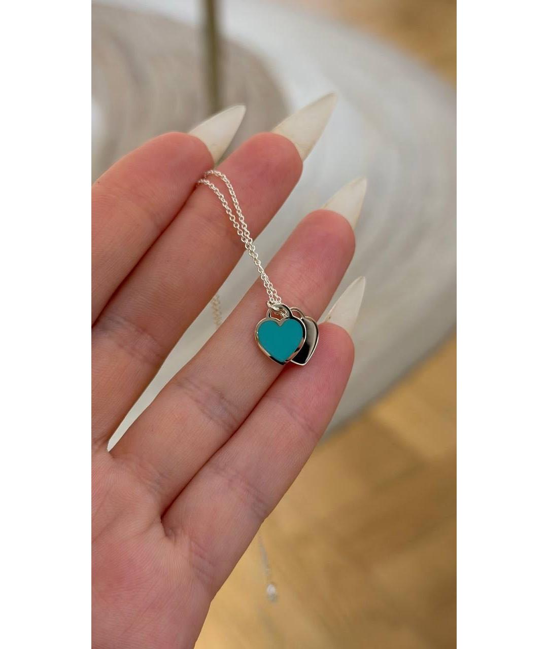 TIFFANY&CO Бирюзовая серебряная подвеска, фото 4