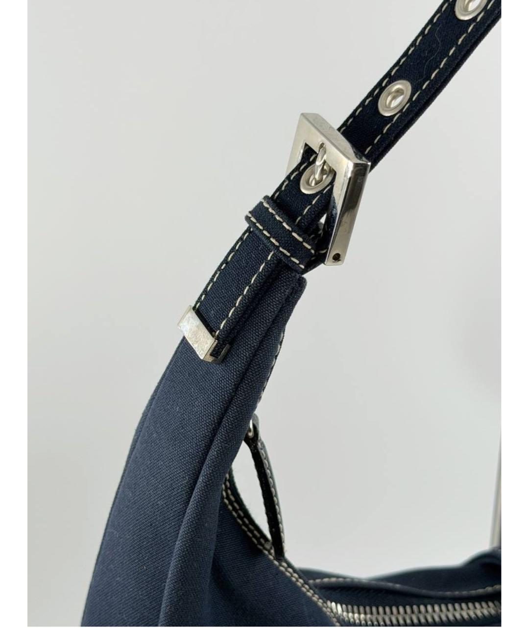 FENDI Темно-синяя тканевая сумка через плечо, фото 2