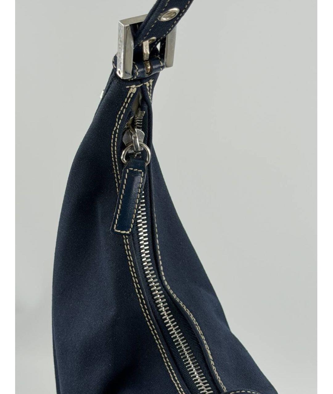 FENDI Темно-синяя тканевая сумка через плечо, фото 3