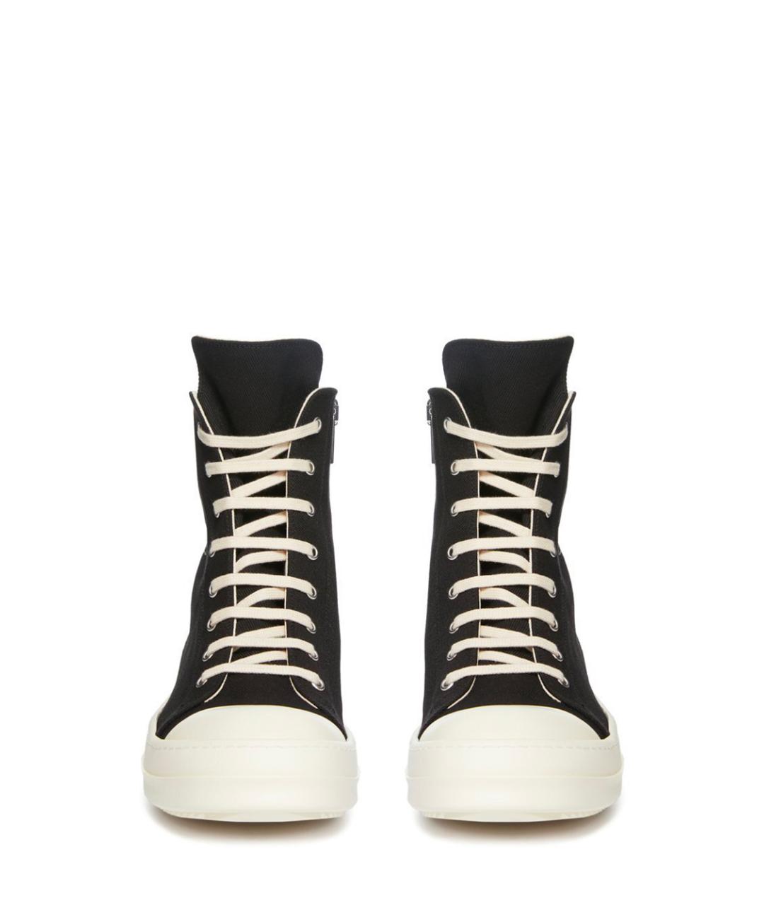 RICK OWENS DRKSHDW Черные текстильные кеды, фото 4