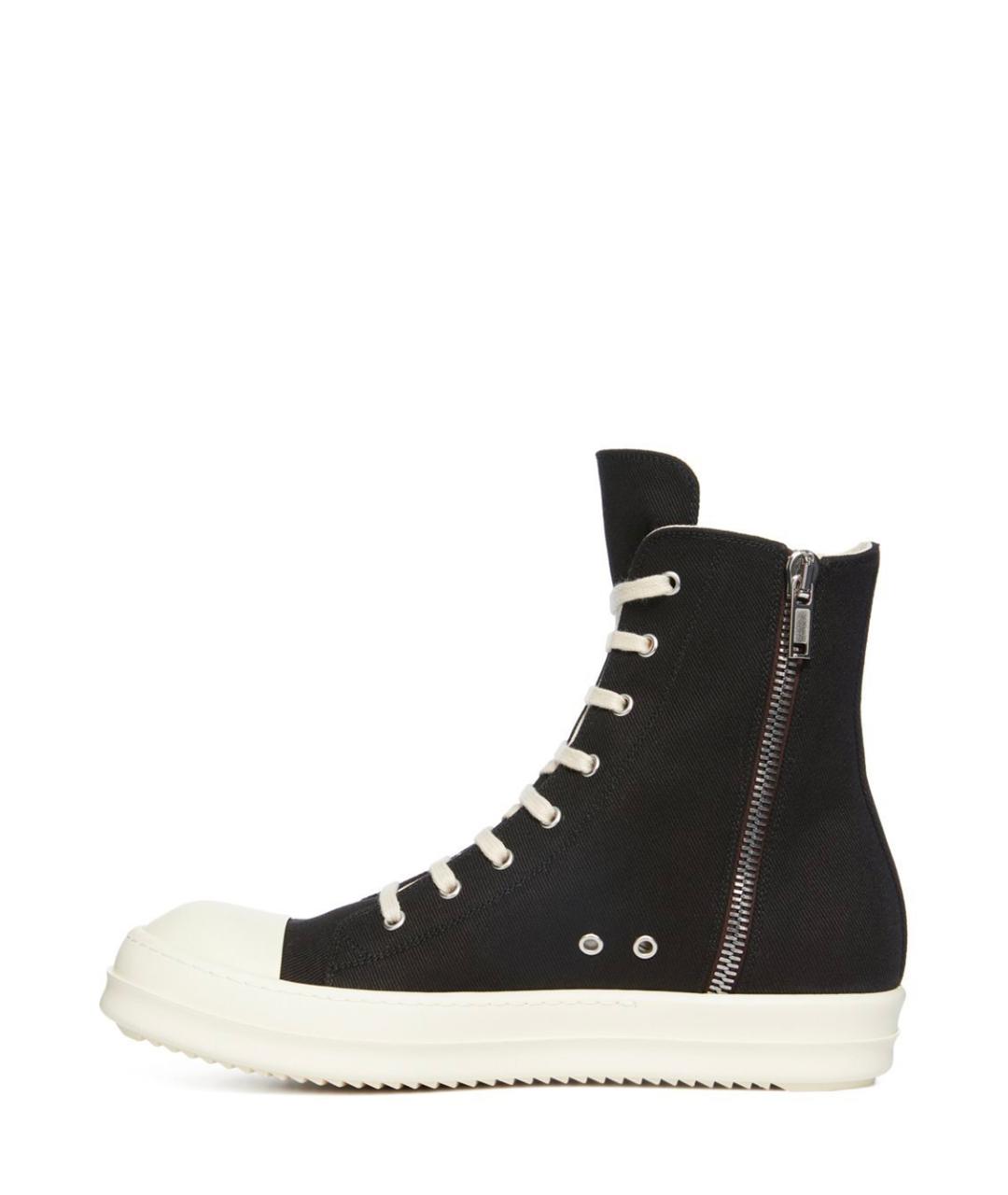 RICK OWENS DRKSHDW Черные текстильные кеды, фото 2