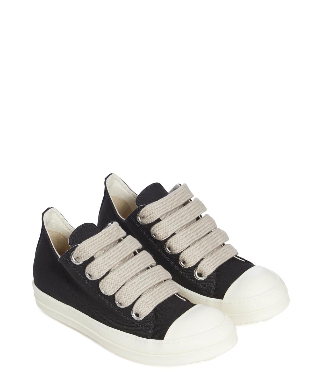 RICK OWENS DRKSHDW Черные текстильные кеды, фото 2