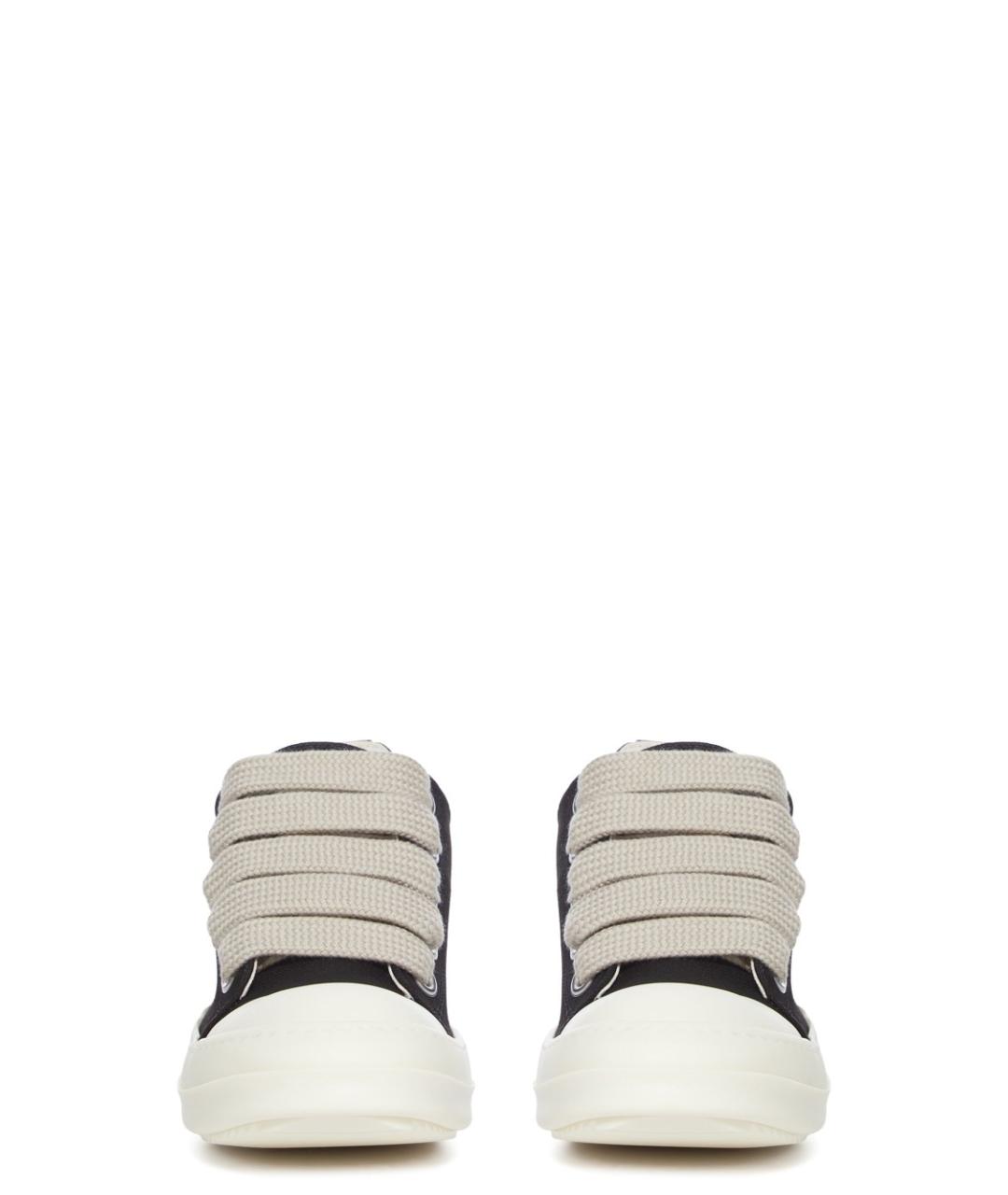 RICK OWENS DRKSHDW Черные текстильные кеды, фото 3