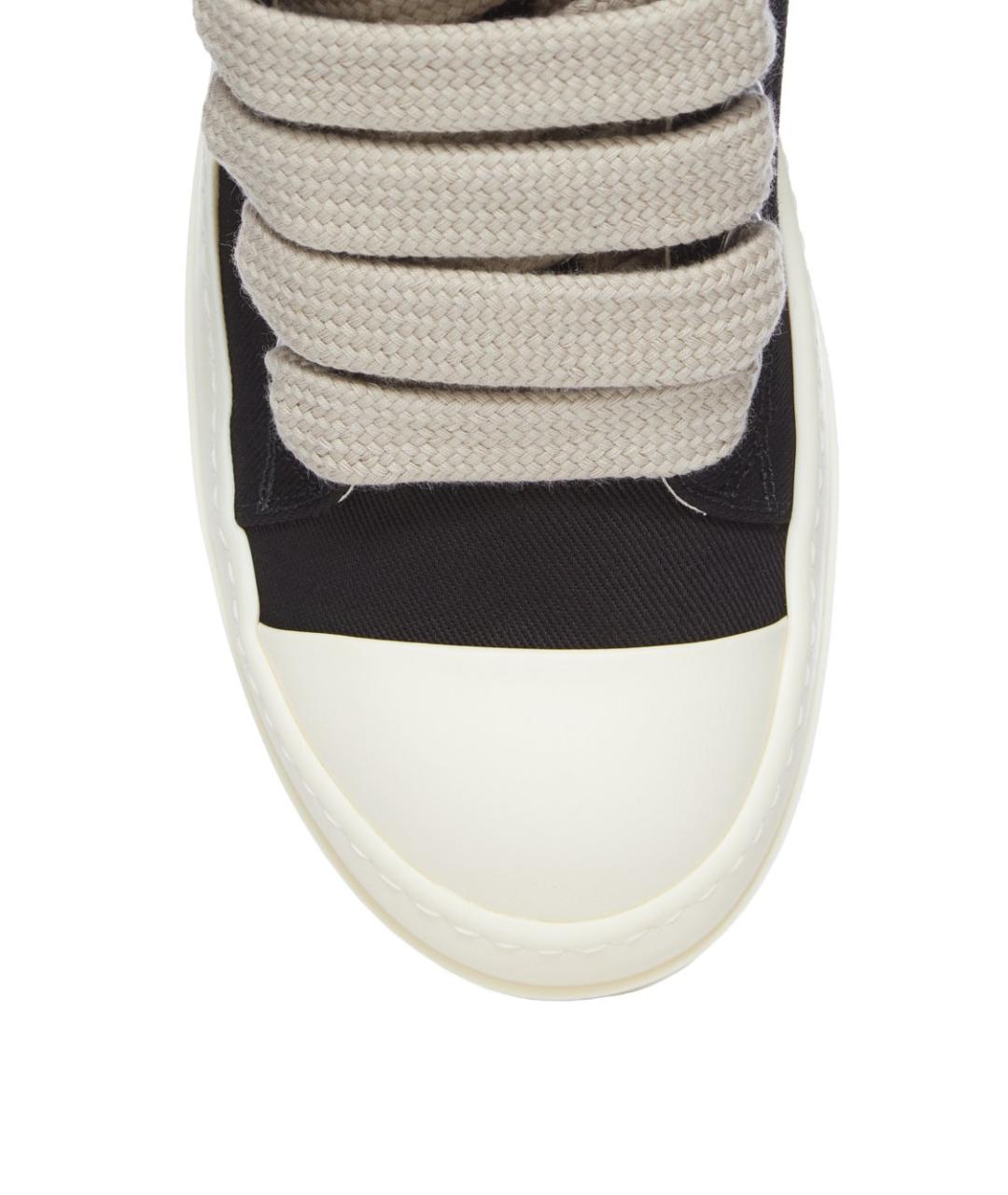 RICK OWENS DRKSHDW Черные текстильные кеды, фото 6