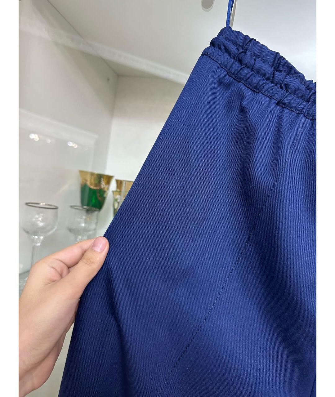 LOUIS VUITTON Синие шерстяные брюки узкие, фото 6