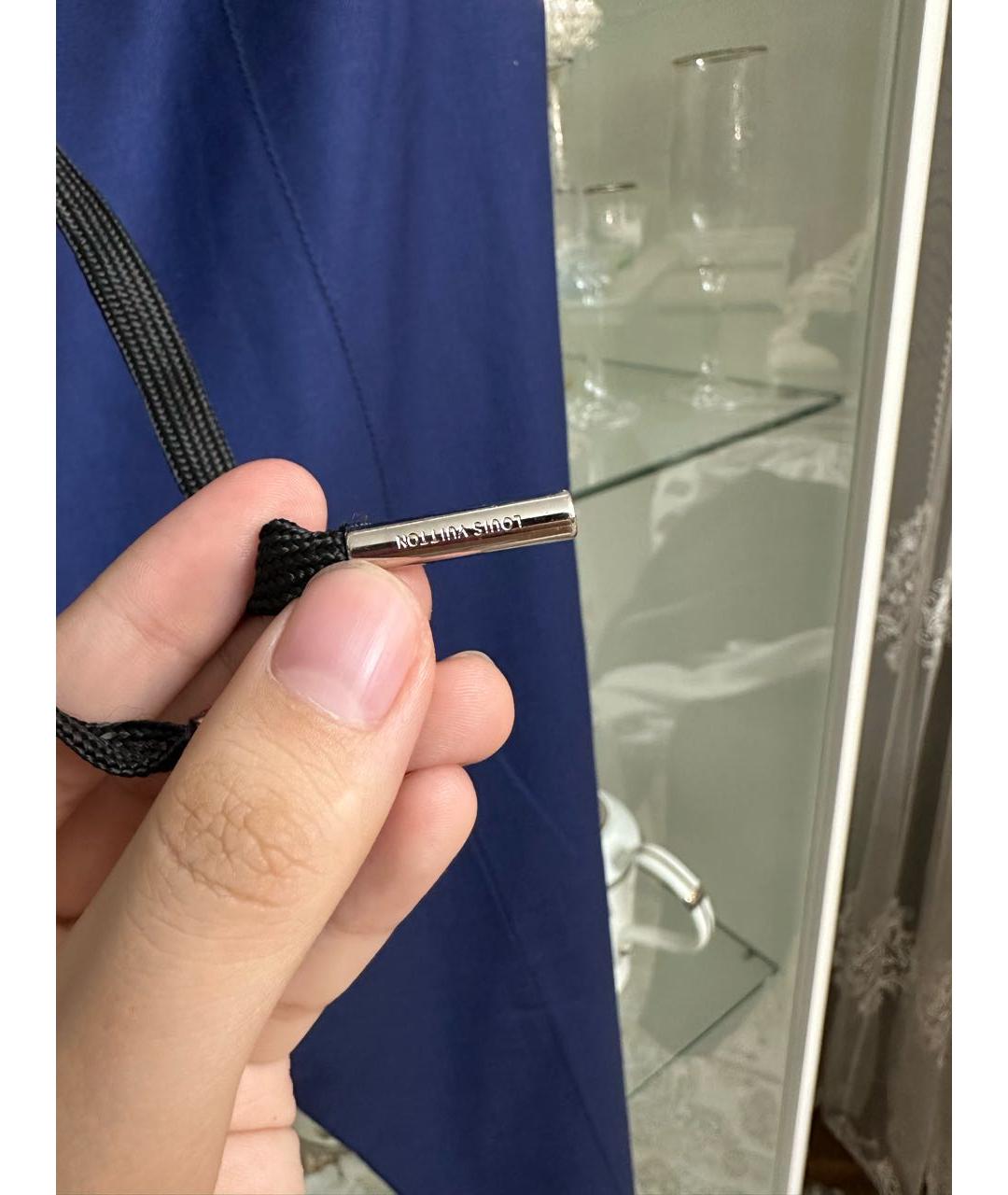 LOUIS VUITTON Синие шерстяные брюки узкие, фото 3