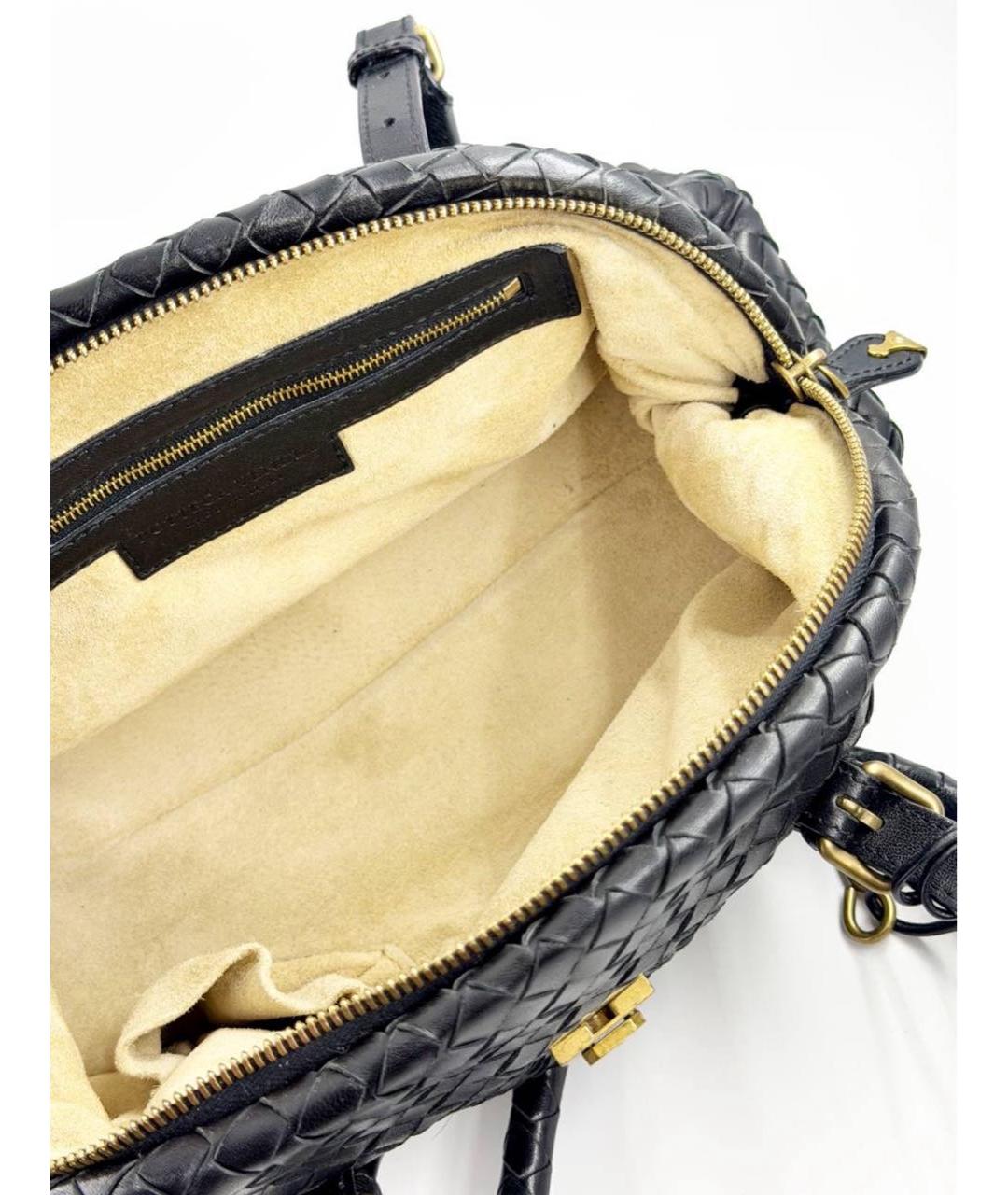 BOTTEGA VENETA Черная кожаная сумка через плечо, фото 8