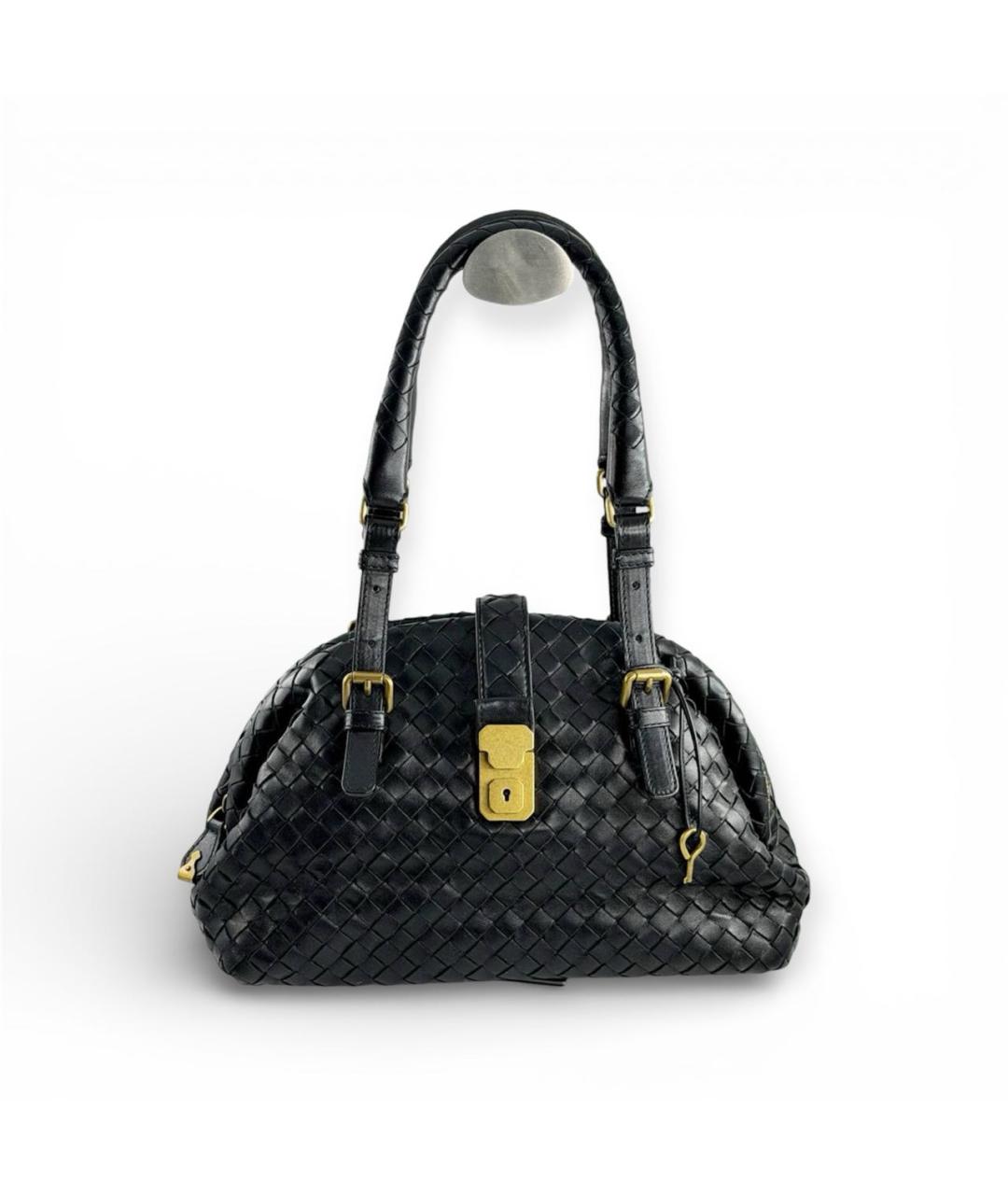 BOTTEGA VENETA Черная кожаная сумка через плечо, фото 9