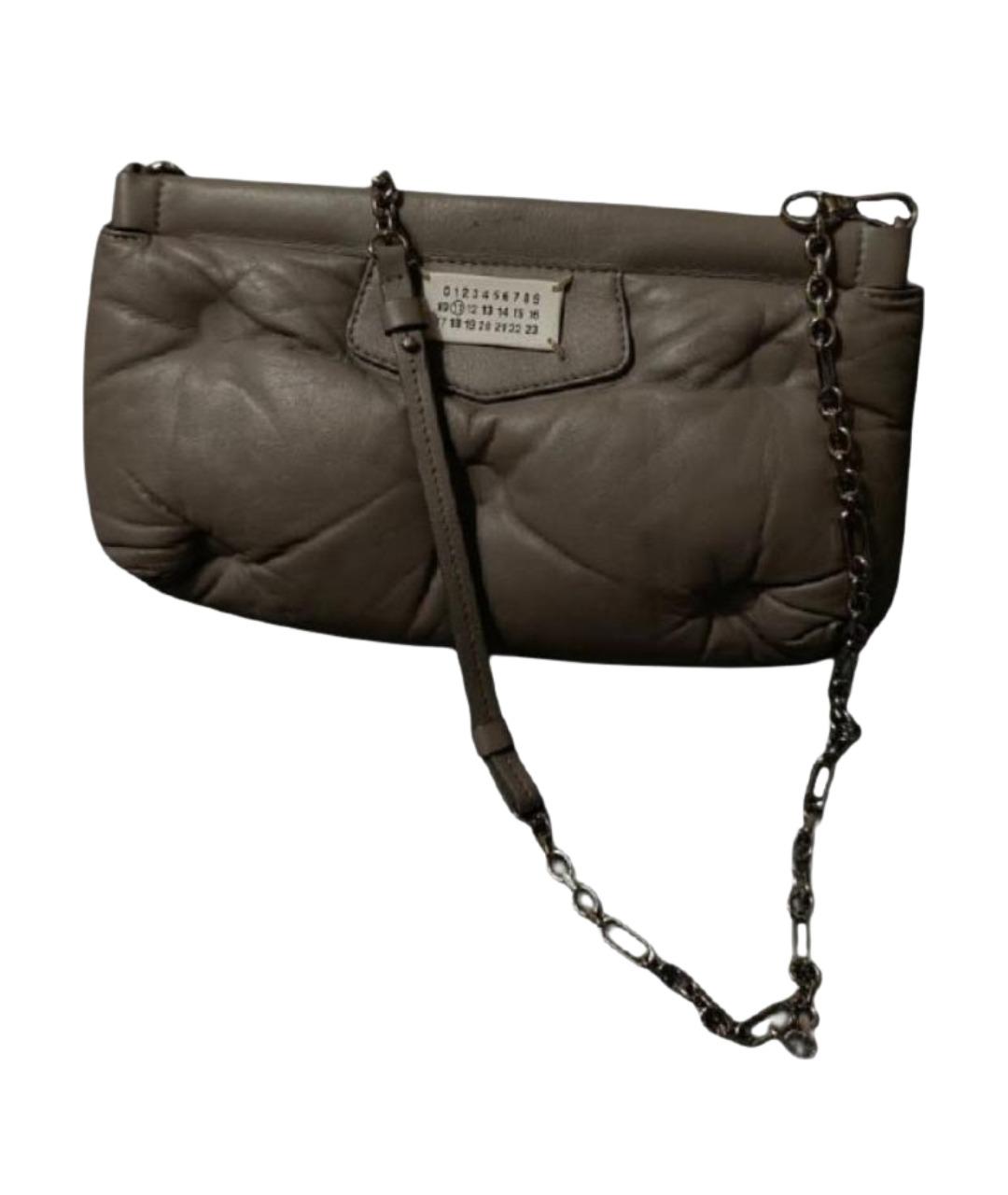 MAISON MARGIELA Серая кожаная сумка через плечо, фото 1