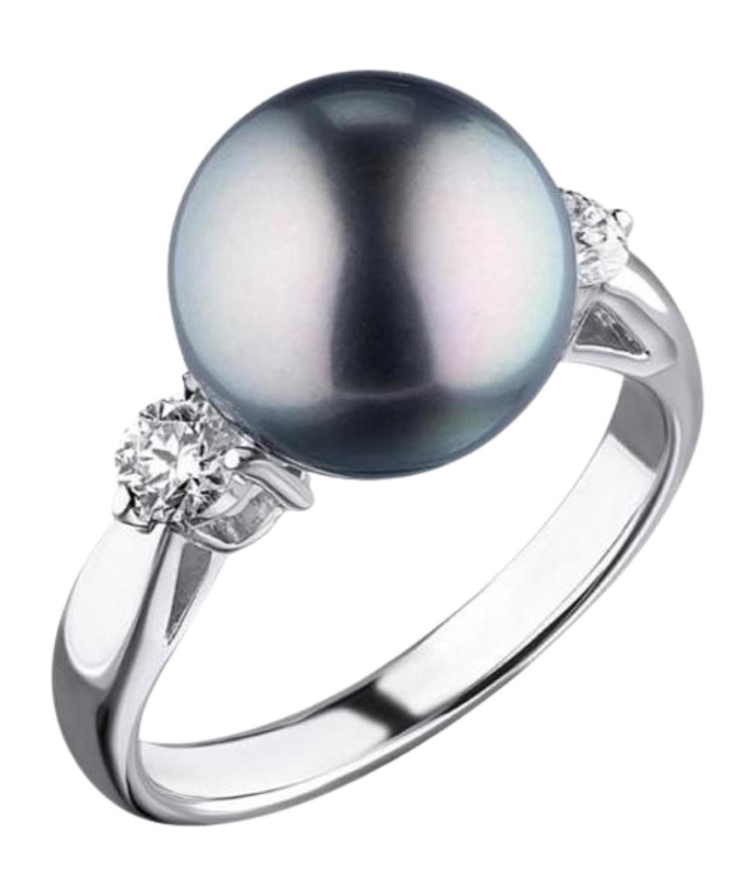 Mikimoto Серебряное кольцо из белого золота, фото 1