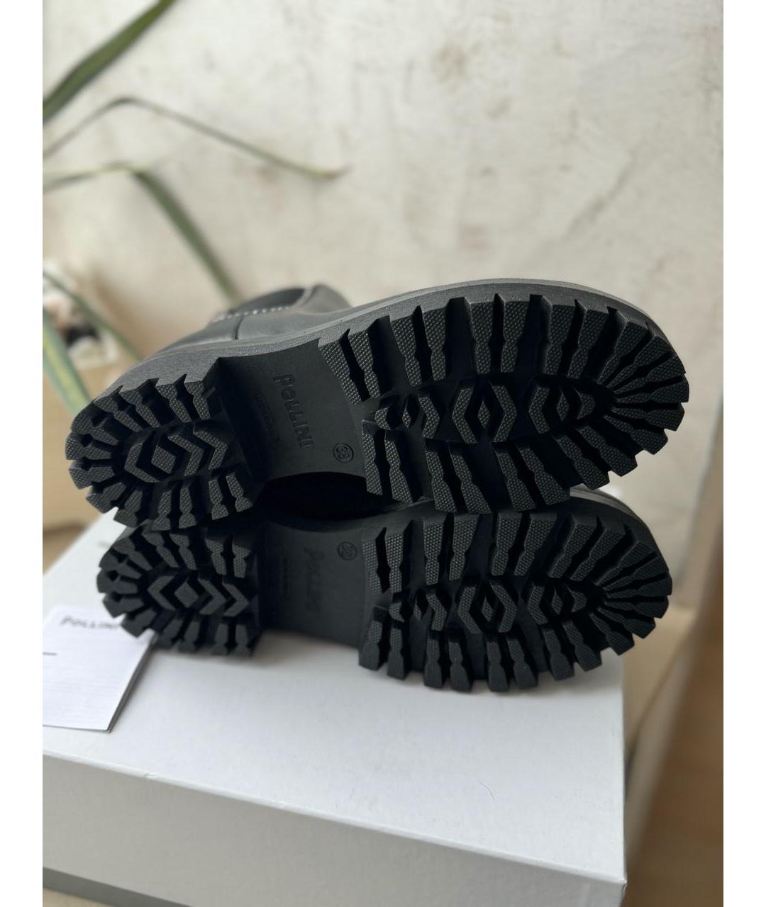 POLLINI Черные кожаные полусапоги, фото 6