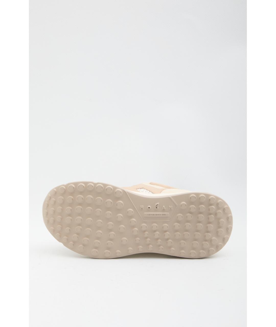 HOGAN Бежевые замшевые кроссовки, фото 4