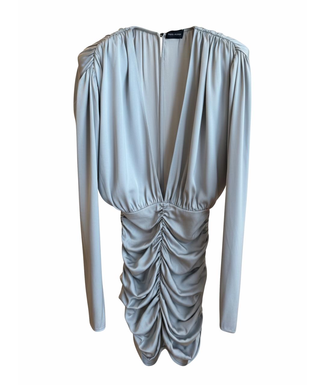 MAGDA BUTRYM Голубое шелковое коктейльное платье, фото 1