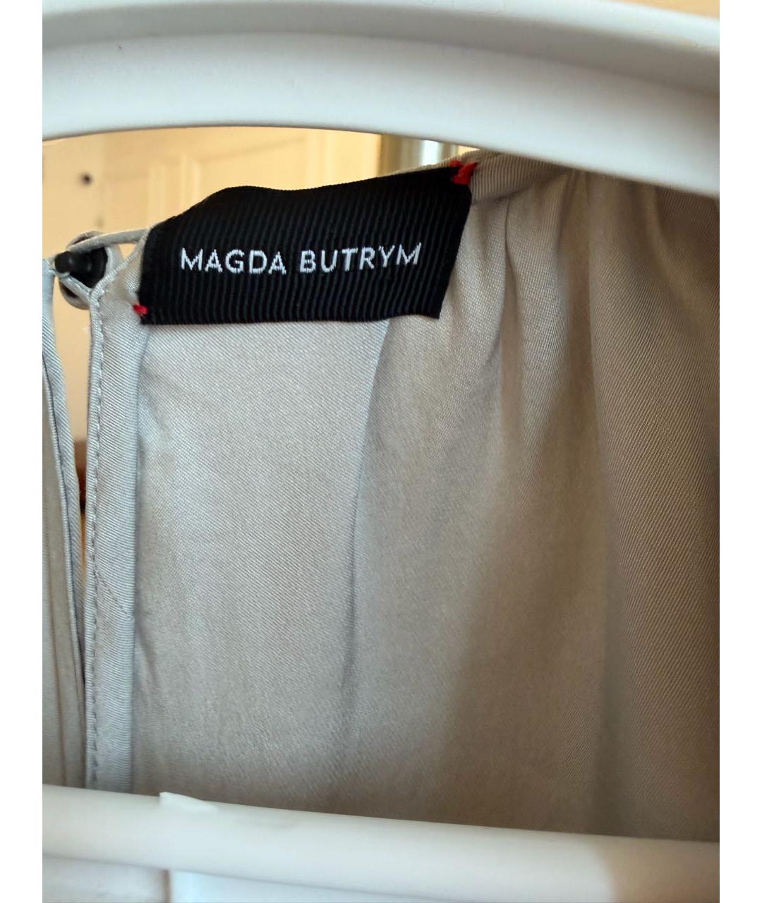 MAGDA BUTRYM Голубое шелковое коктейльное платье, фото 3