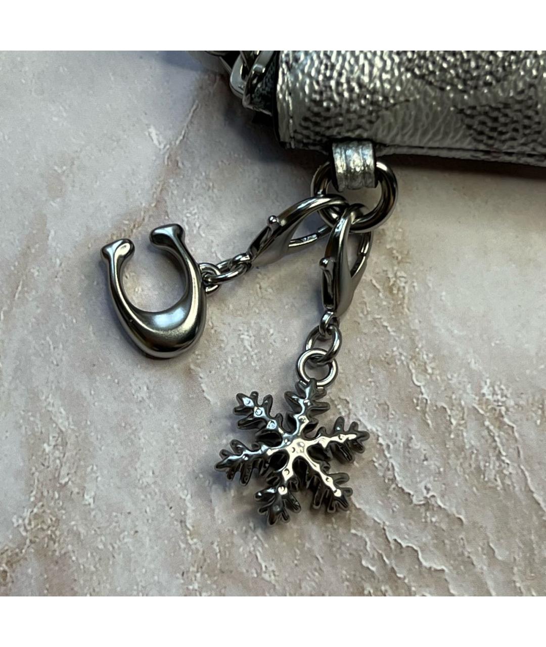 COACH Серебрянный кожаный кошелек, фото 7