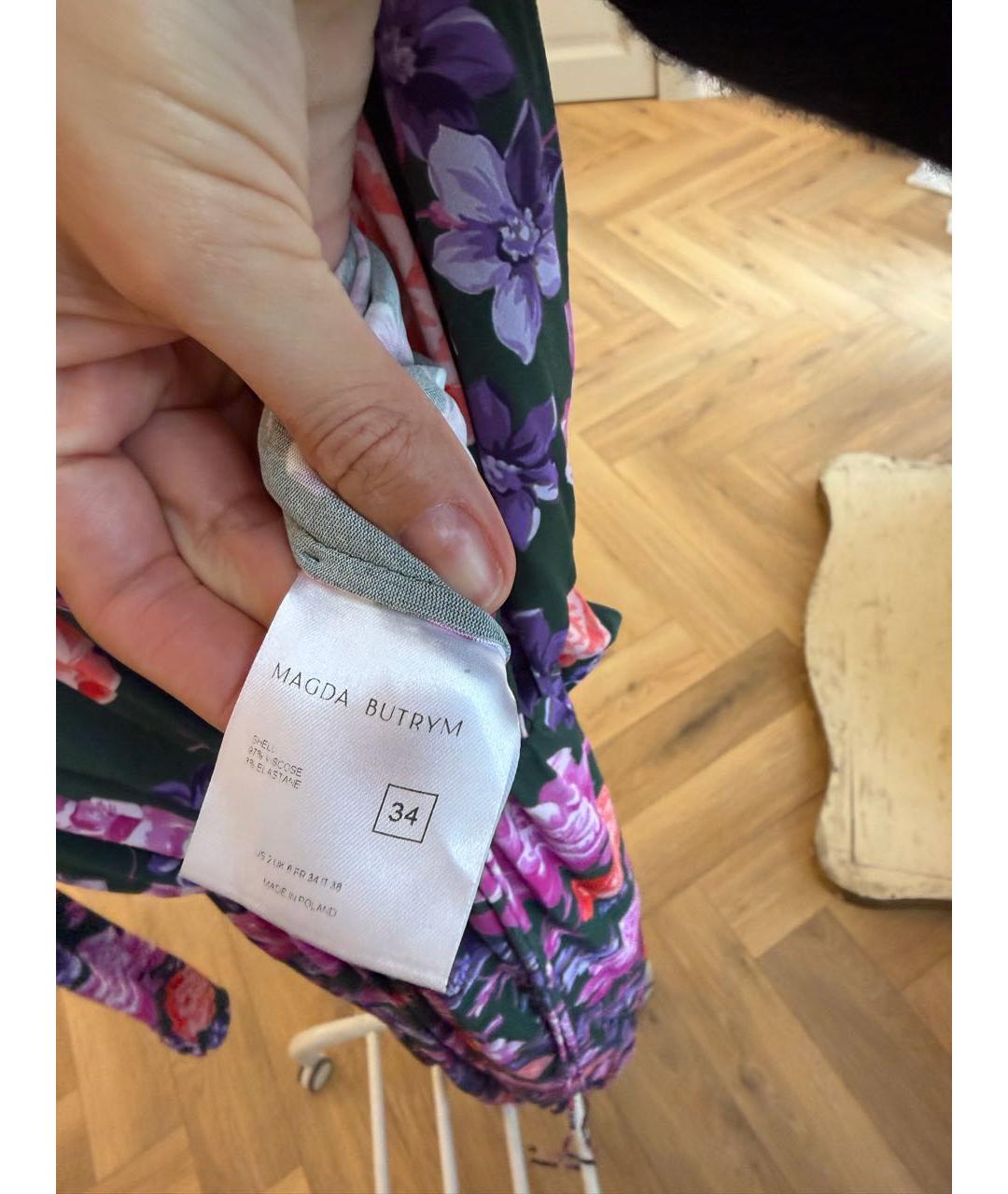 MAGDA BUTRYM Мульти вискозное коктейльное платье, фото 5