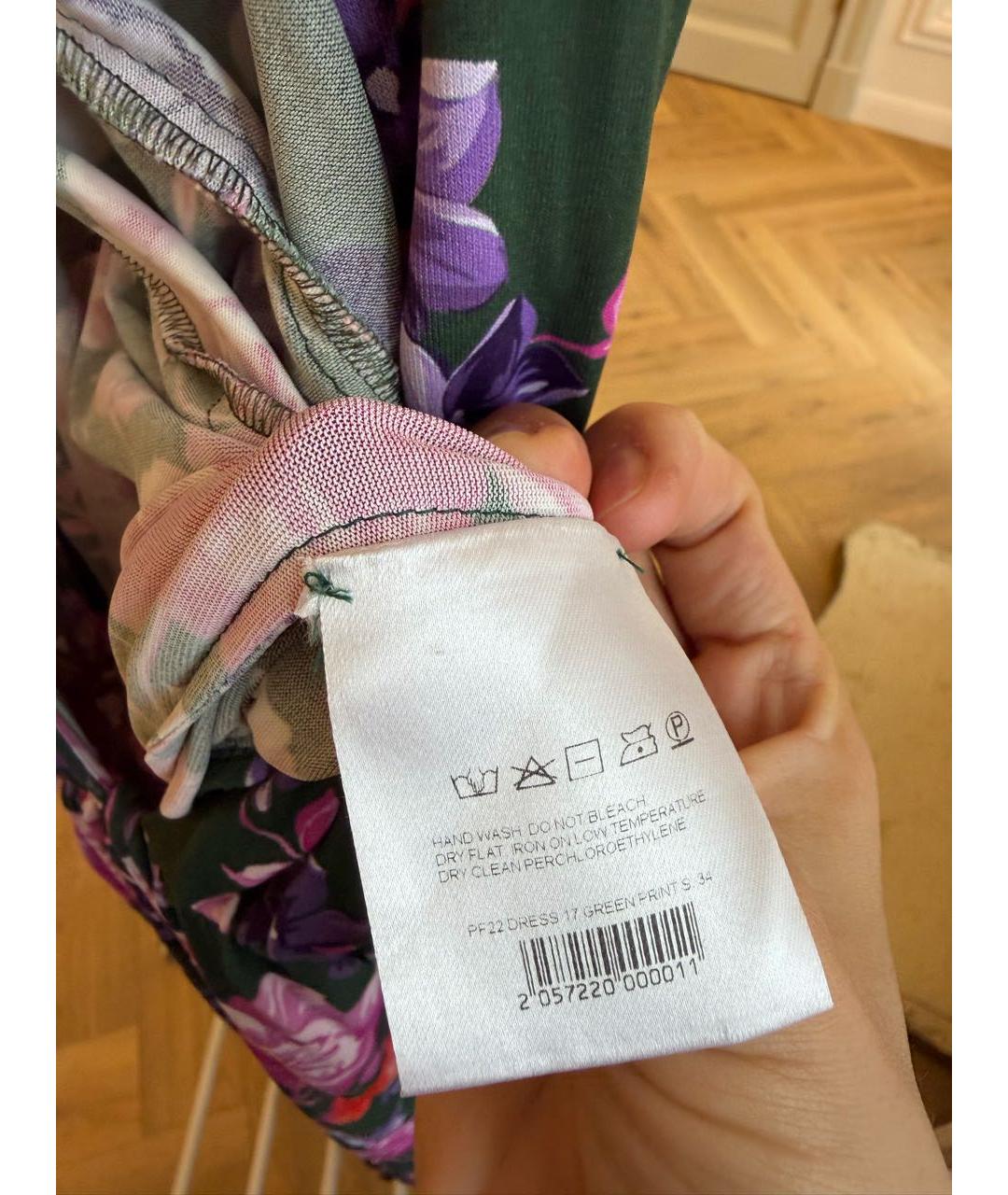 MAGDA BUTRYM Мульти вискозное коктейльное платье, фото 4