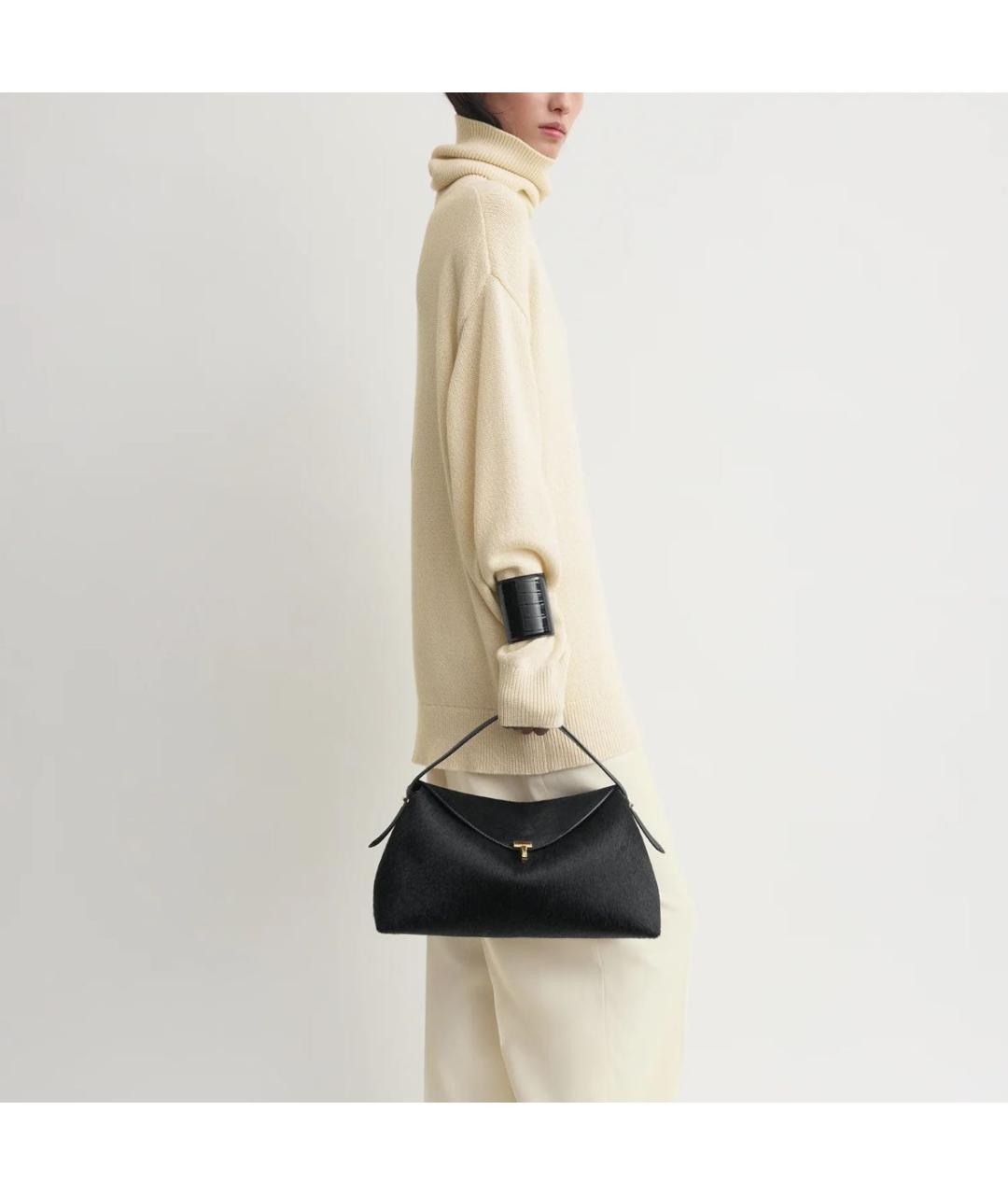 TOTEME Черная кожаная сумка через плечо, фото 2