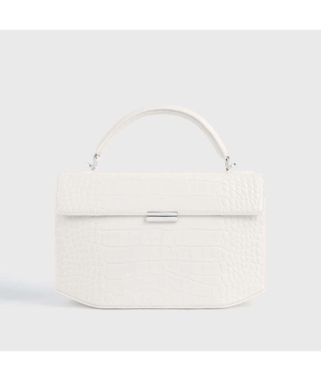 TOTEME Белая кожаная сумка через плечо, фото 5
