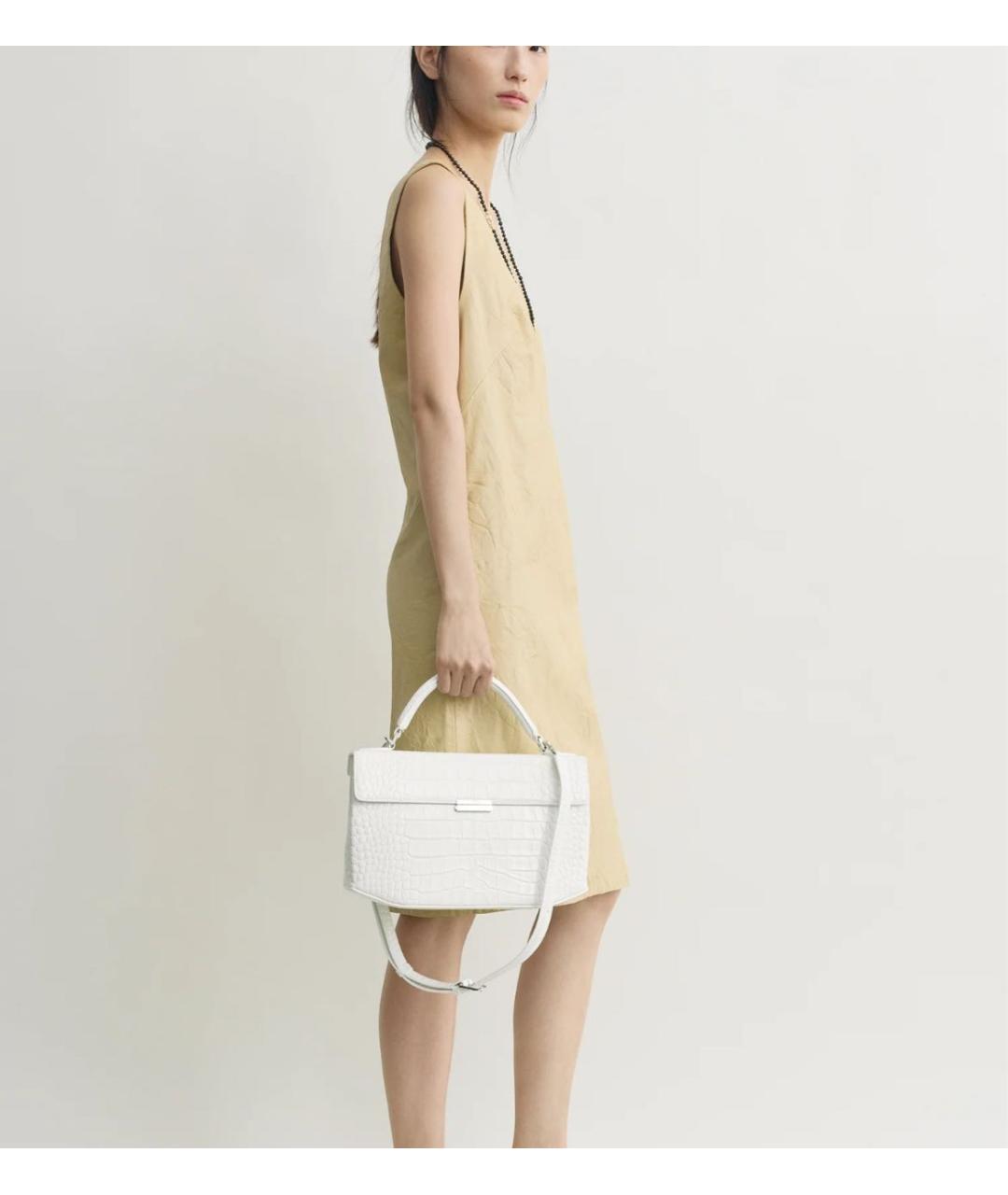 TOTEME Белая кожаная сумка через плечо, фото 2