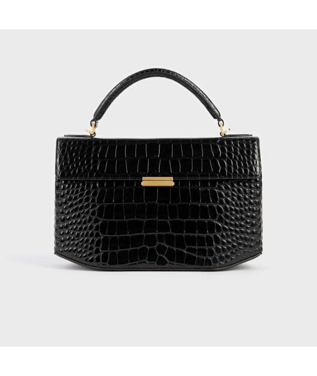 TOTEME Черная кожаная сумка через плечо, фото 5