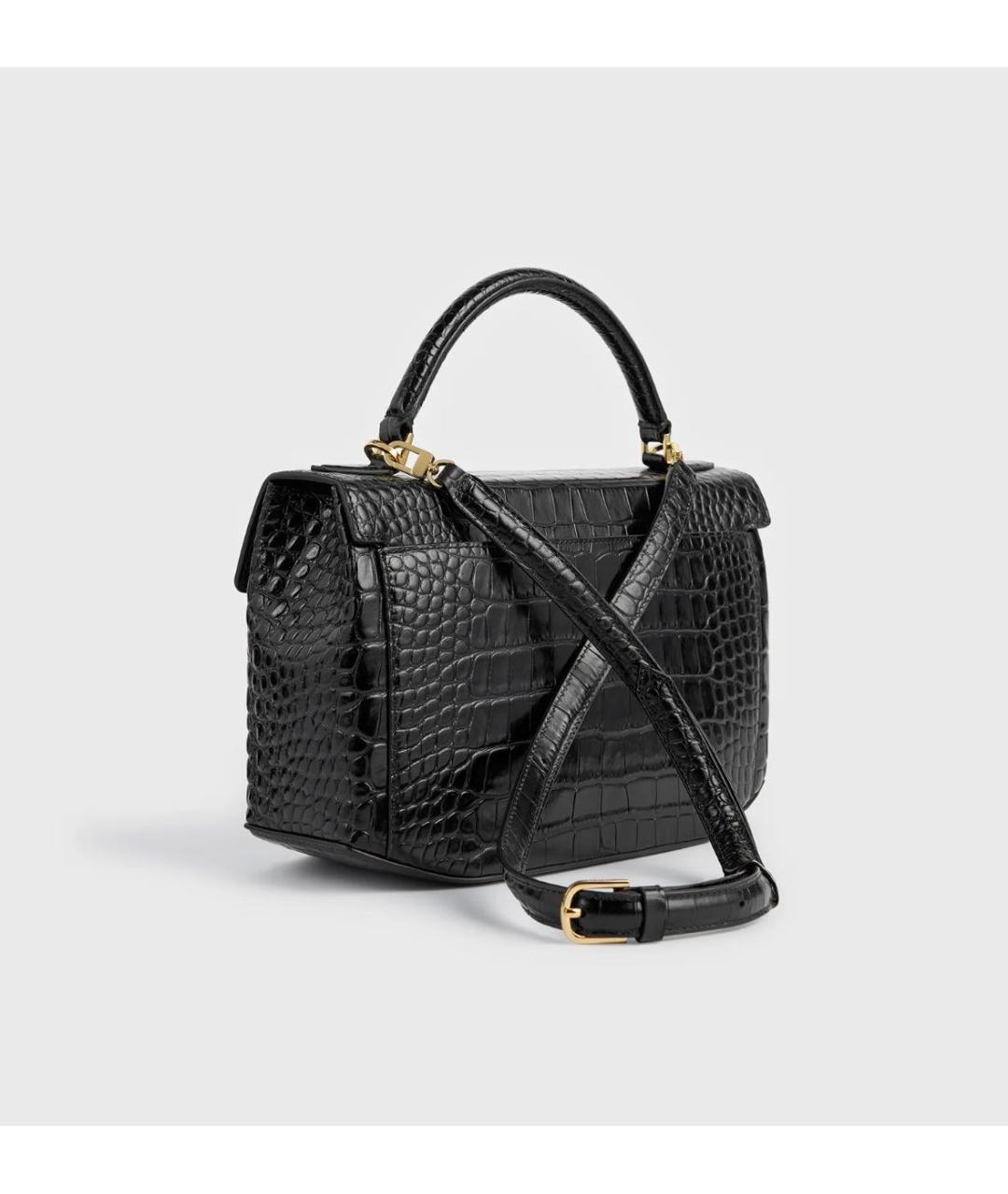 TOTEME Черная кожаная сумка через плечо, фото 4