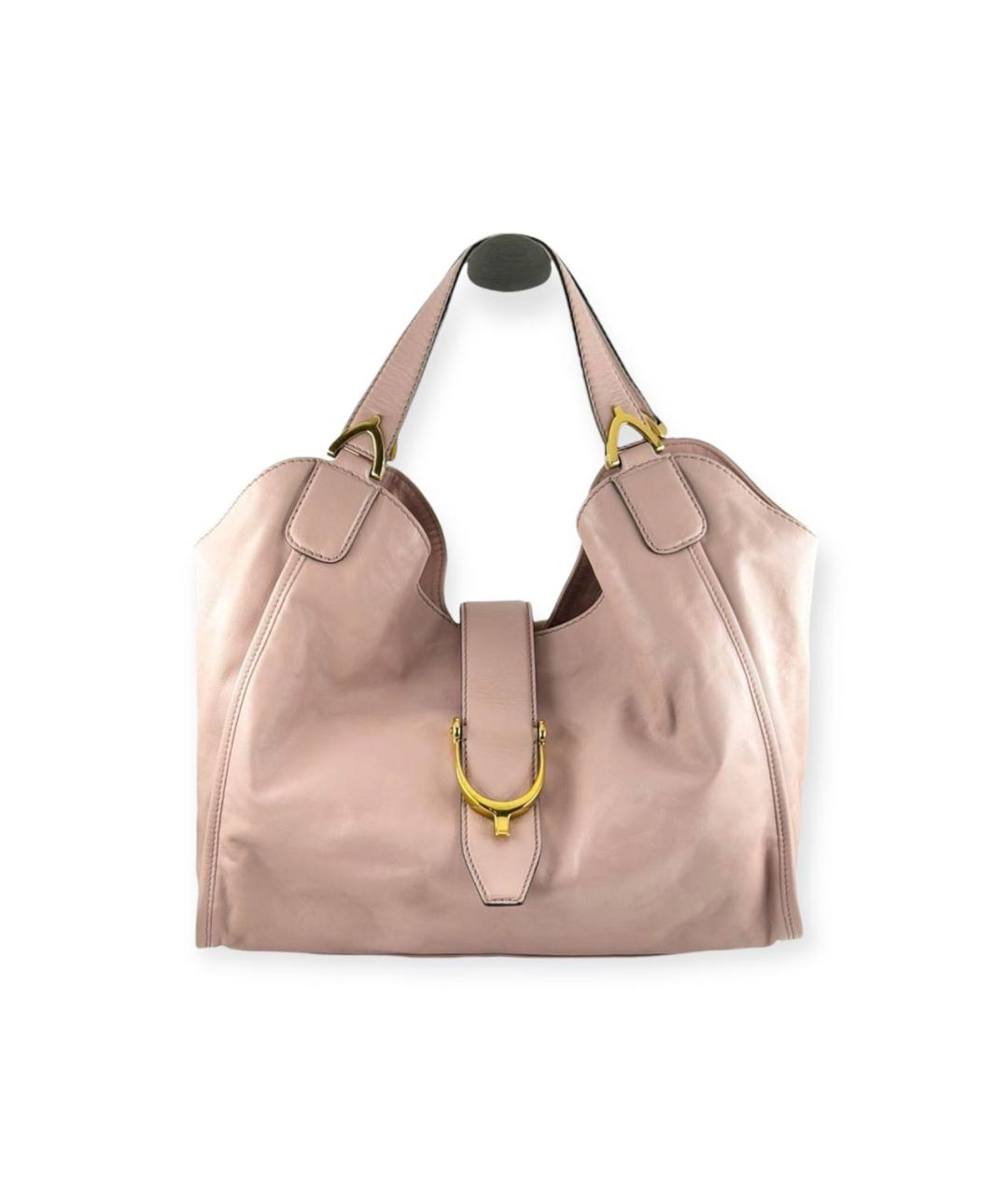 GUCCI Розовая кожаная сумка с короткими ручками, фото 9