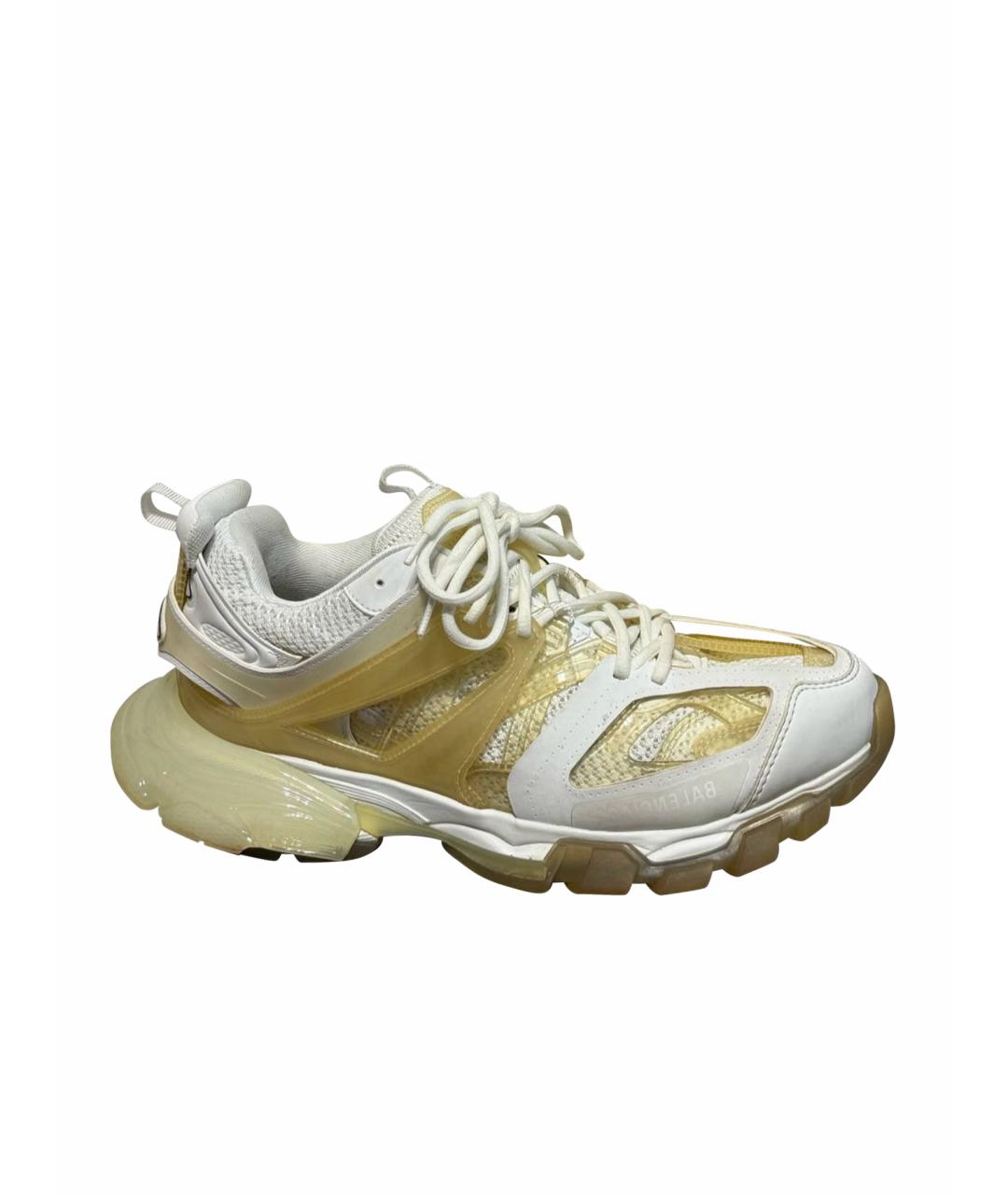 BALENCIAGA Белые текстильные низкие кроссовки / кеды, фото 1