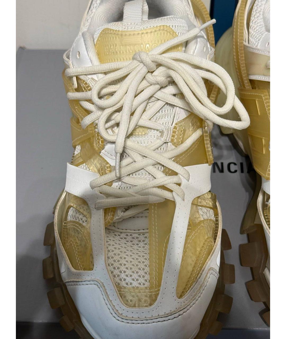 BALENCIAGA Белые текстильные низкие кроссовки / кеды, фото 6