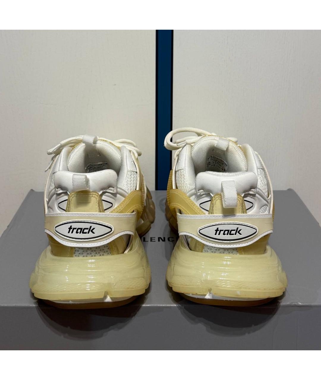 BALENCIAGA Белые текстильные низкие кроссовки / кеды, фото 4