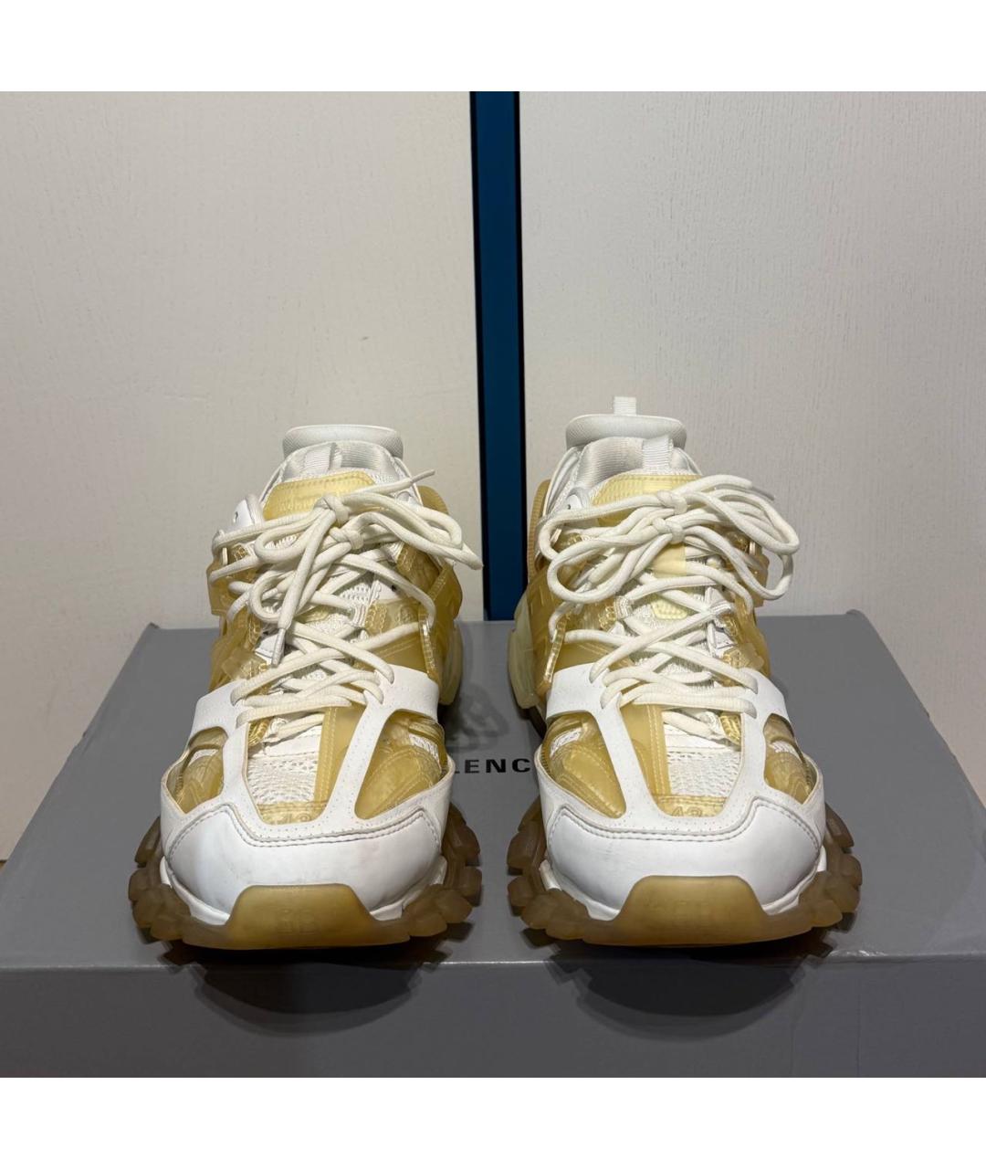 BALENCIAGA Белые текстильные низкие кроссовки / кеды, фото 2