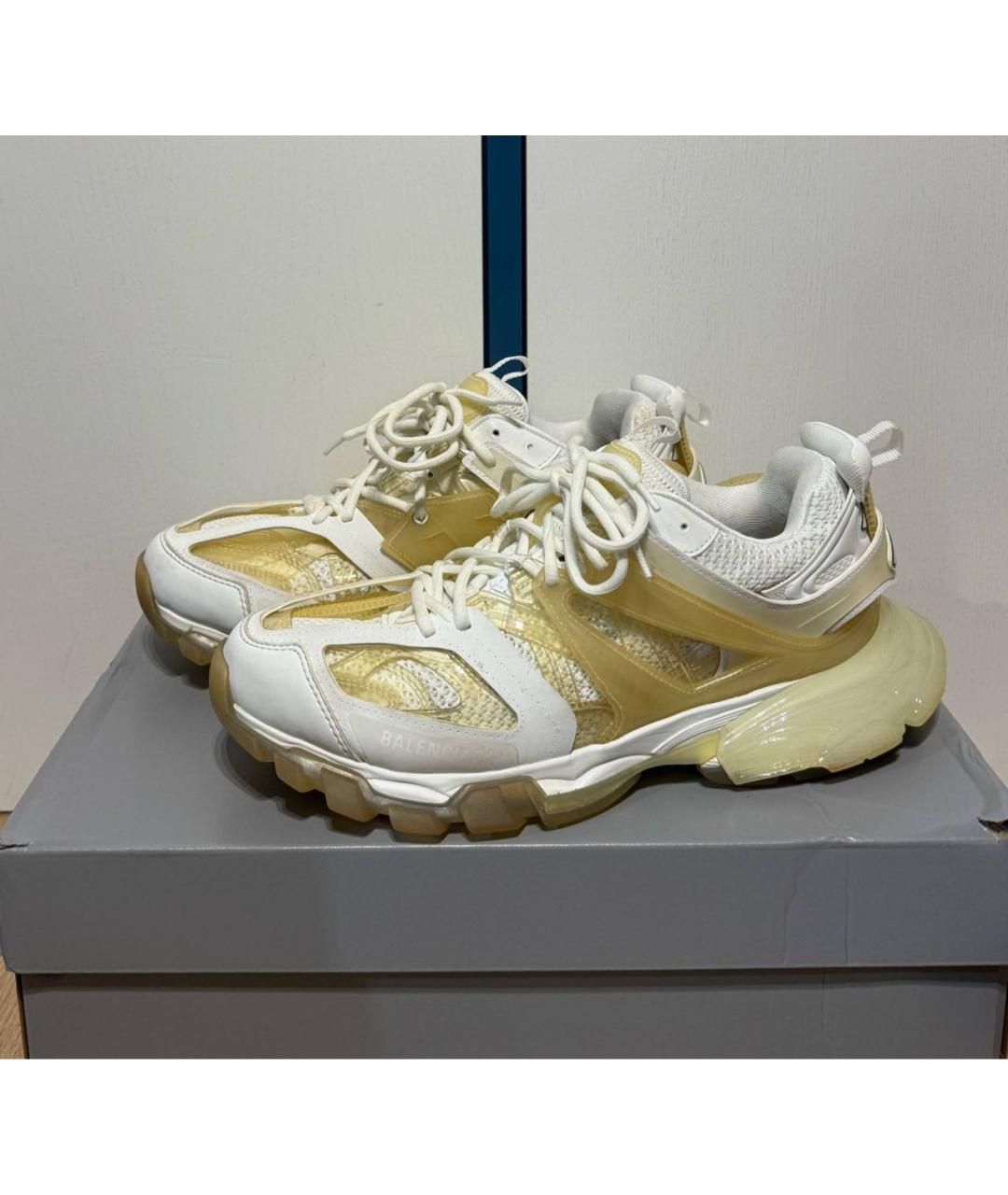 BALENCIAGA Белые текстильные низкие кроссовки / кеды, фото 7