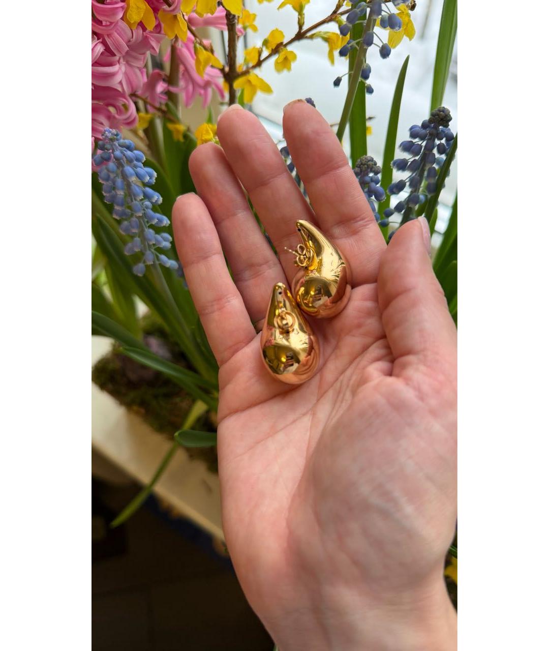 BOTTEGA VENETA Золотые серебряные серьги, фото 4