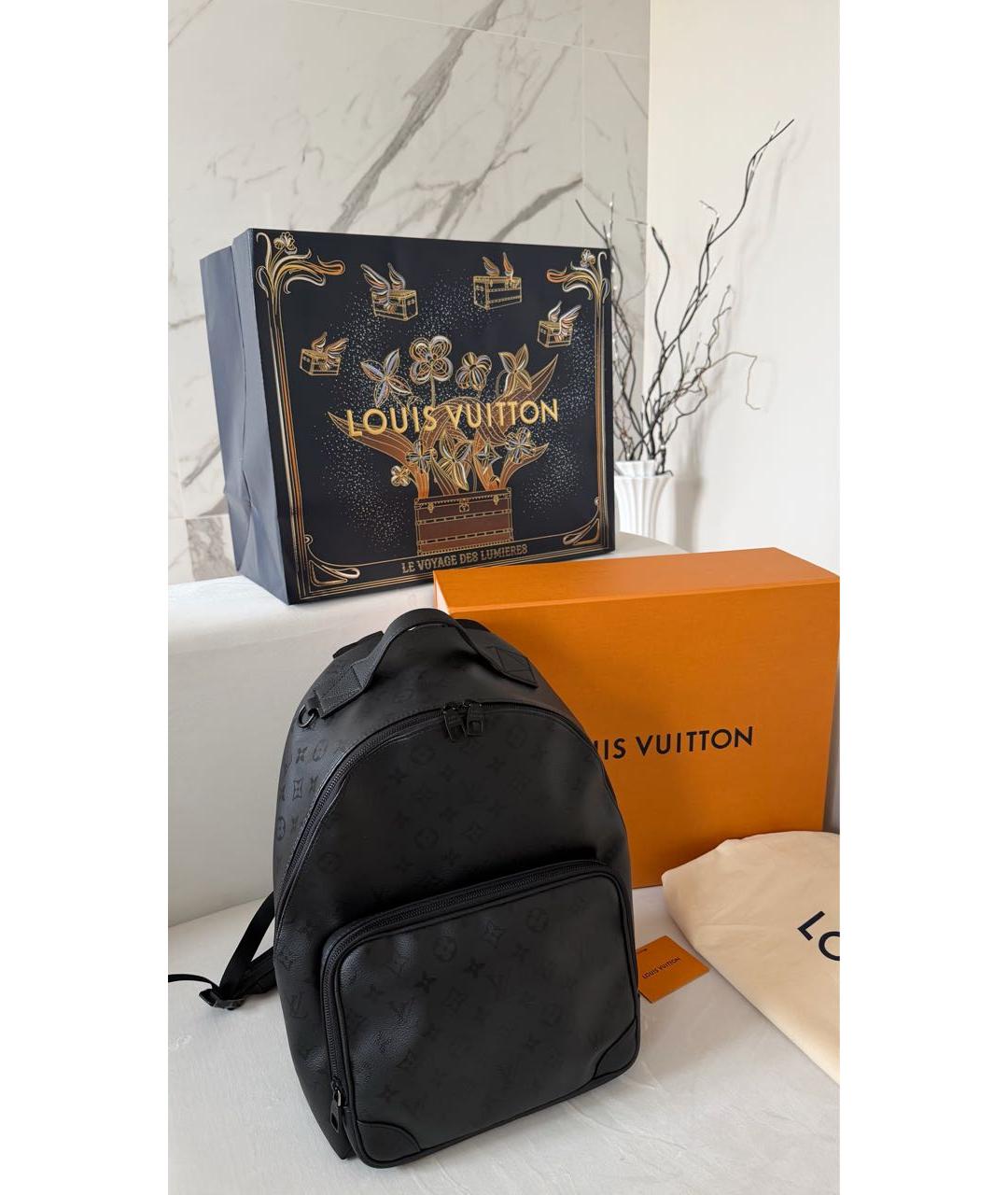 LOUIS VUITTON Черный кожаный рюкзак, фото 5