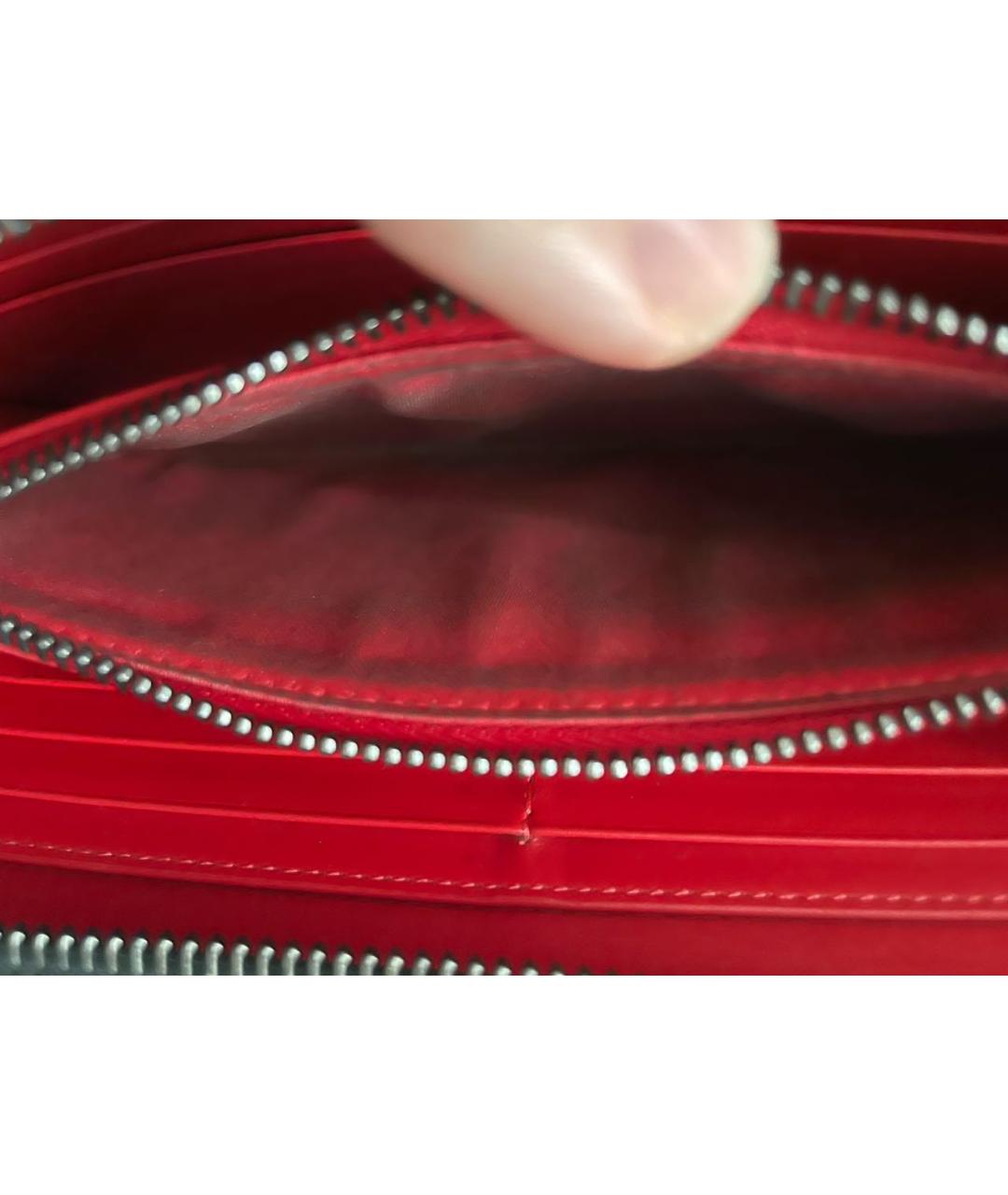 CHRISTIAN LOUBOUTIN Черный кожаный кошелек, фото 4