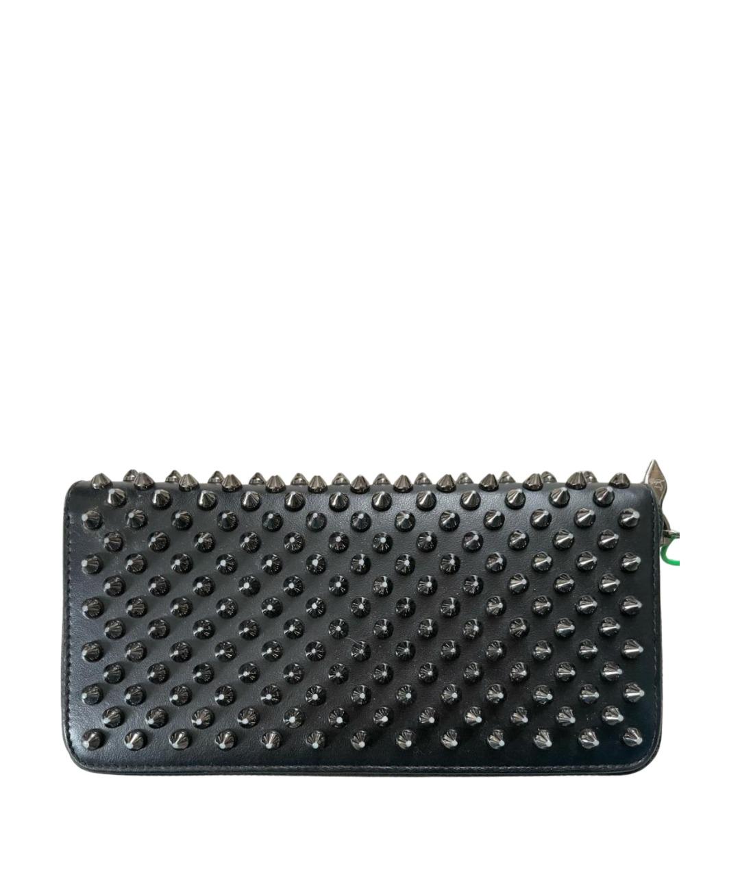 CHRISTIAN LOUBOUTIN Черный кожаный кошелек, фото 1