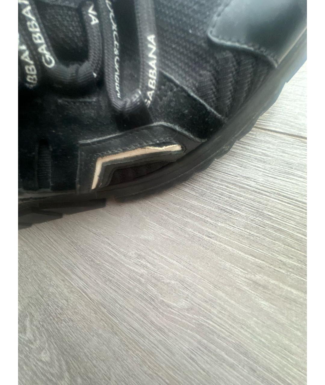 DOLCE&GABBANA Черные текстильные кроссовки, фото 5