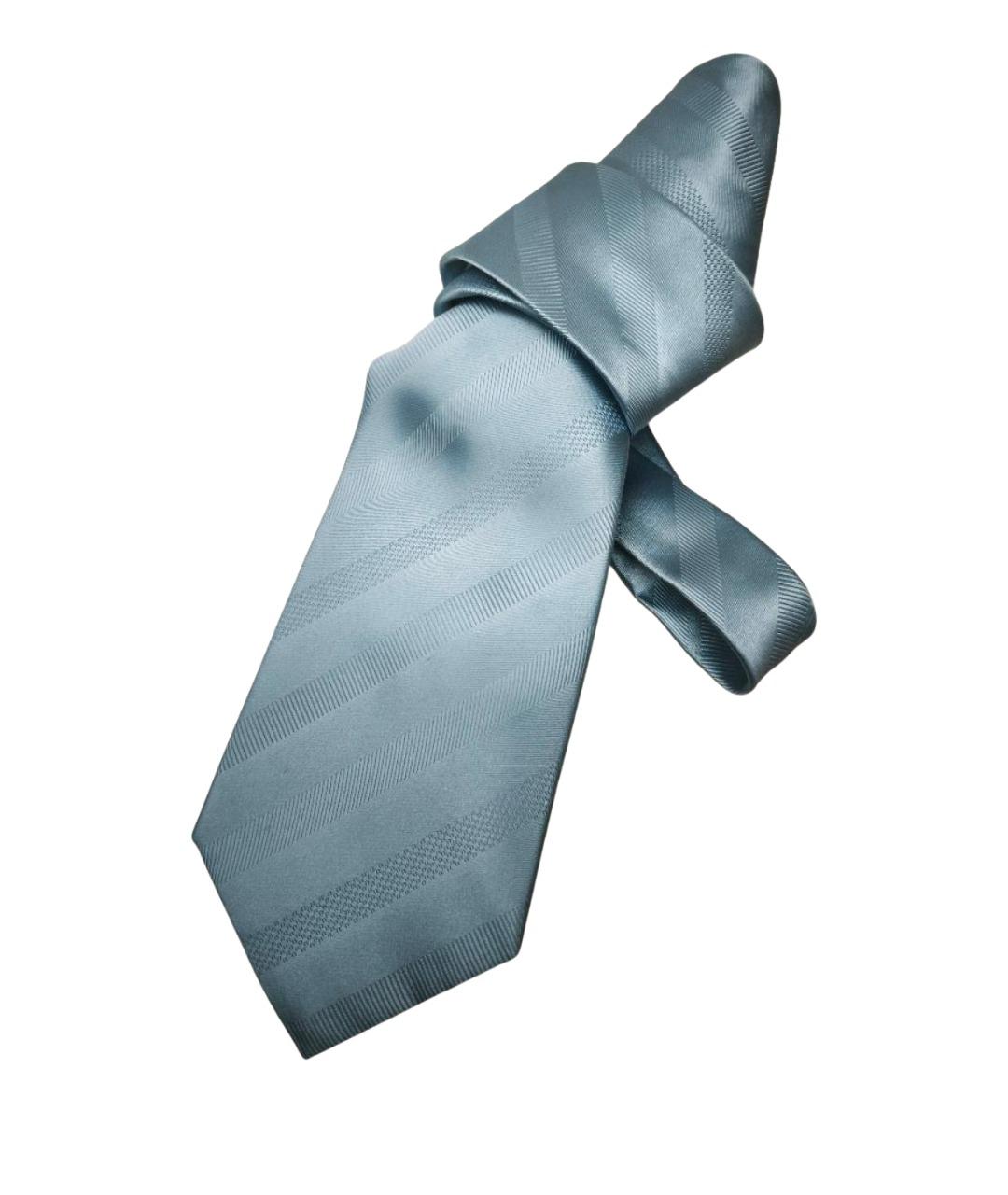 BRIONI Голубой шелковый галстук, фото 1