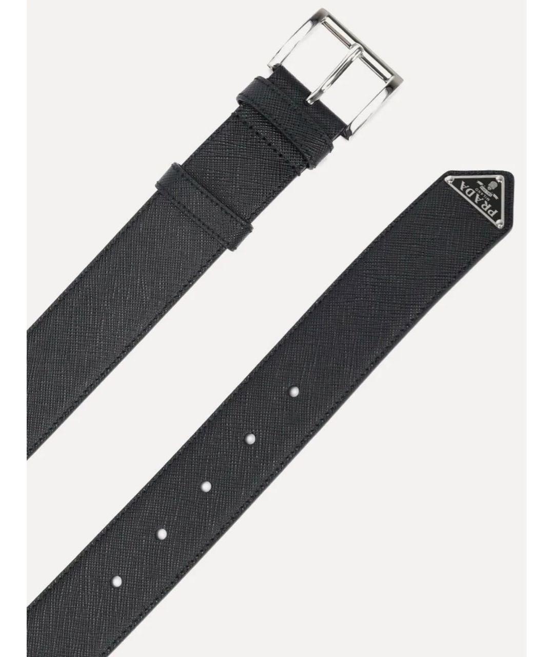 PRADA Черный кожаный ремень, фото 4