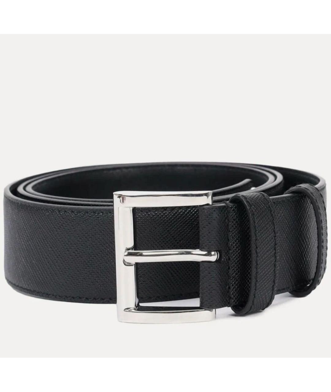 PRADA Черный кожаный ремень, фото 2