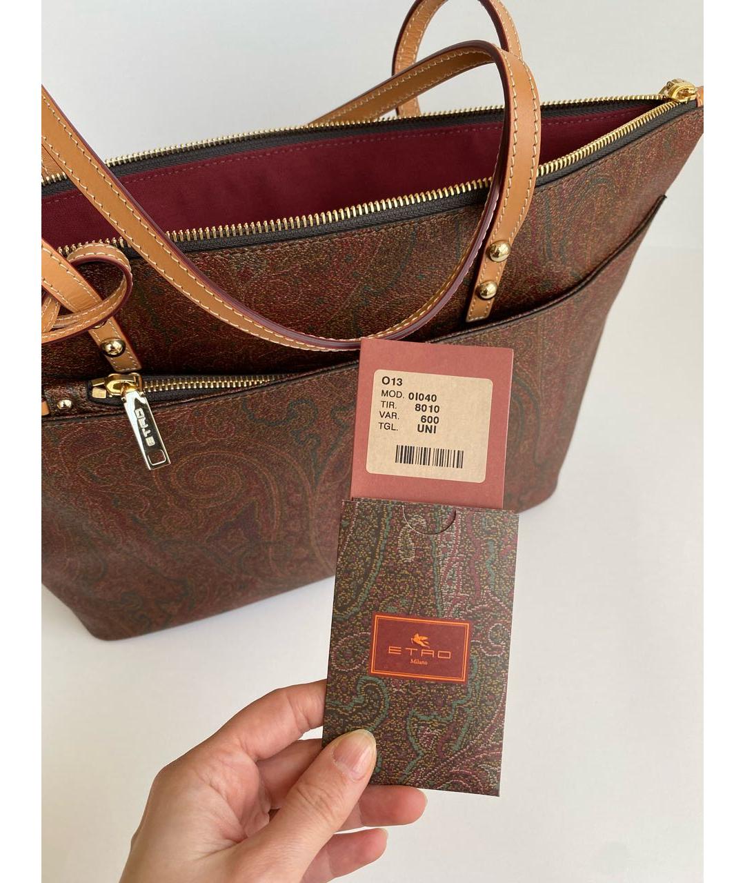 ETRO Коричневая сумка тоут, фото 6