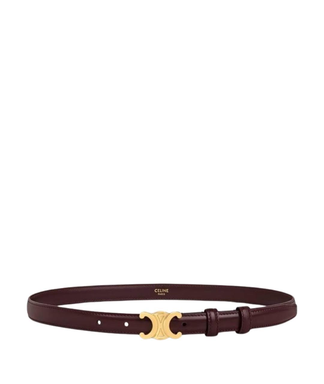CELINE Коричневый ремень из лакированной кожи, фото 1