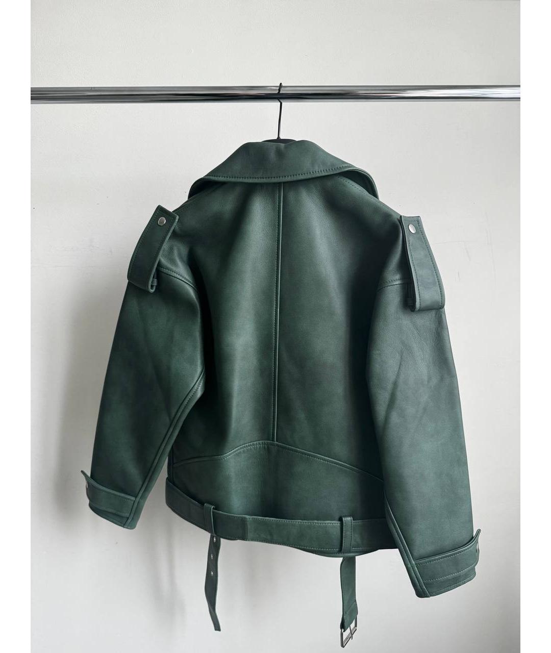 BATS Зеленая кожаная куртка, фото 2