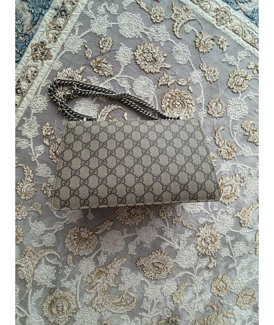 GUCCI Бежевая замшевая сумка с короткими ручками, фото 3